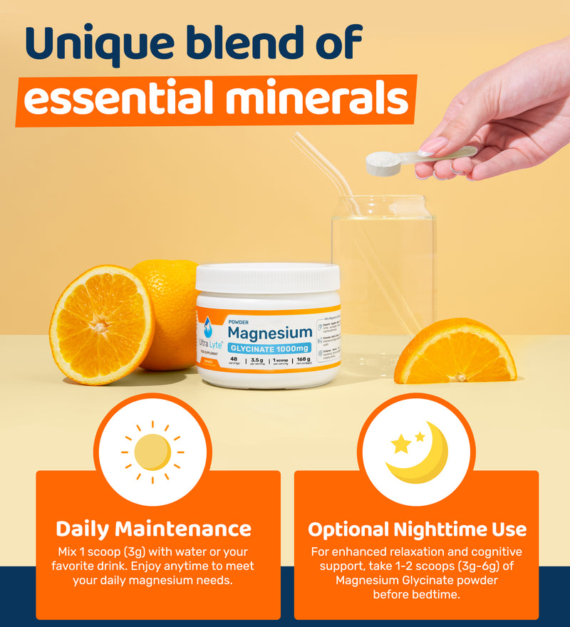 Magnesium Glycinate Powder 180g - Orange