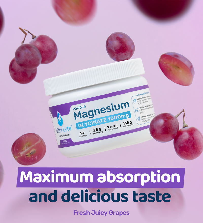 Magnesium Glycinate Powder 168g - Grape