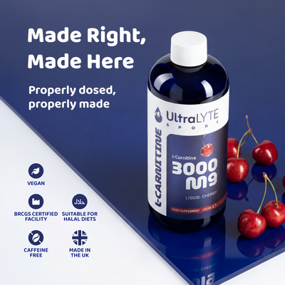 Vegan caffeine-free L-Carnitine made in the UK