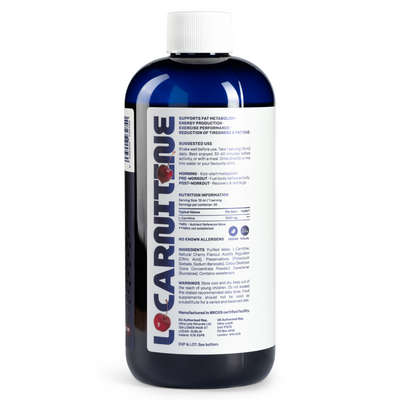 Ultra Lyte L-Carnitine 3000 product label and ingredients