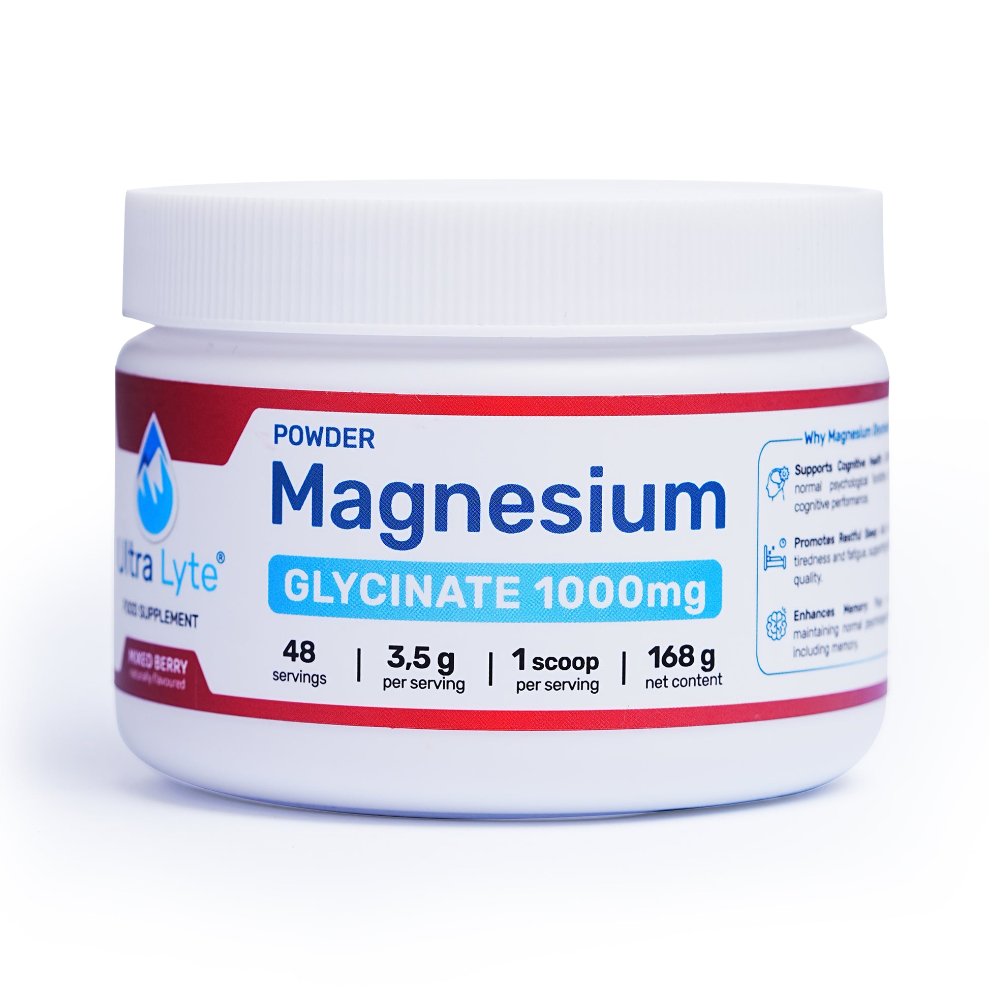 Ultra Lyte Magnesium Glycinate Powder 180g - Mixed Berry