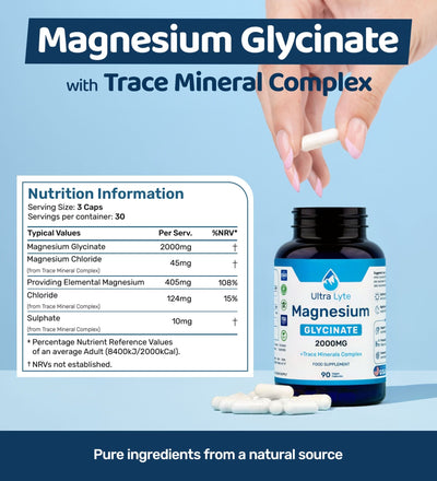Ultra Lyte Magnesium Glycinate 90 Caps - Ultra Lyte