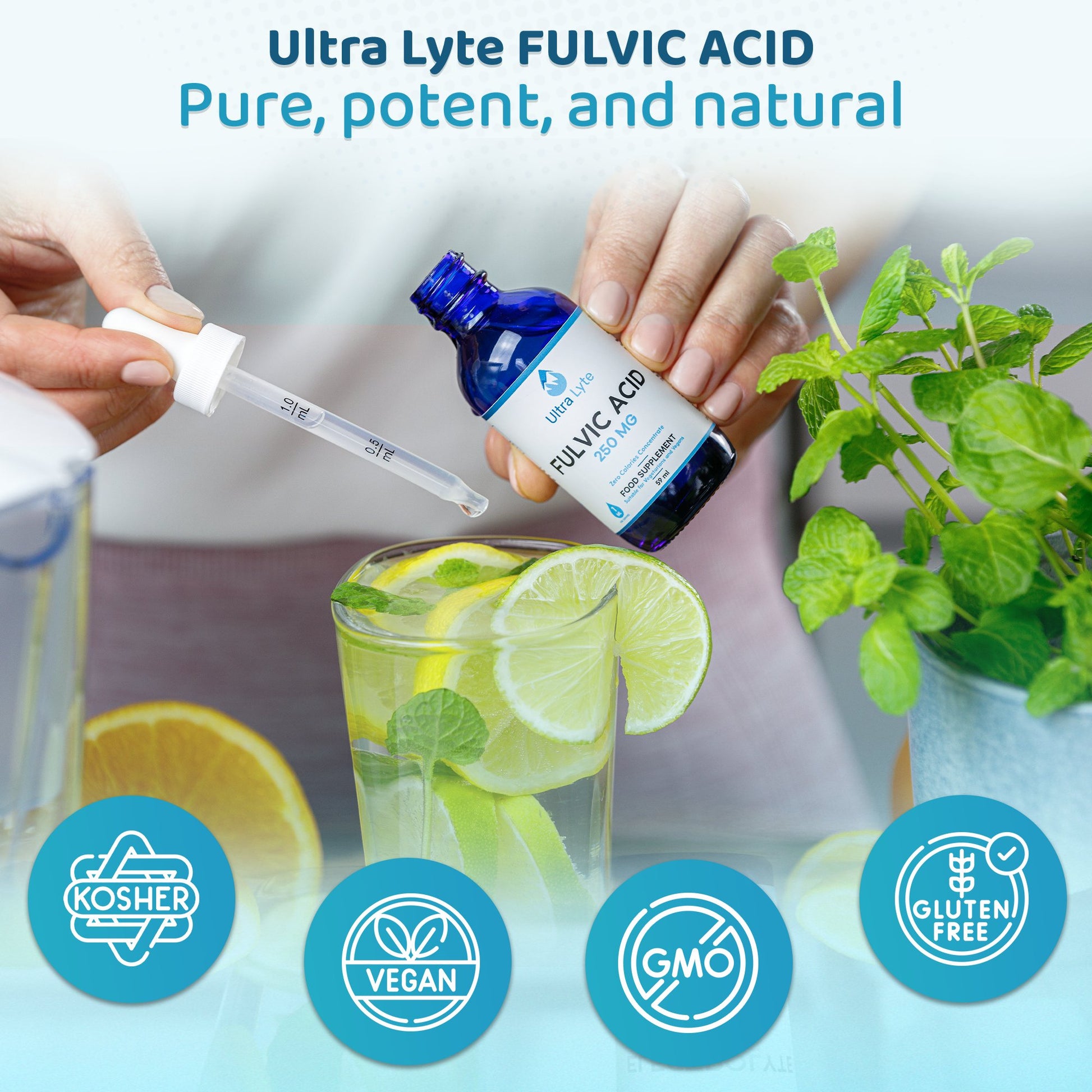 Ionic Fulvic Acid 59ml - Ultra Lyte