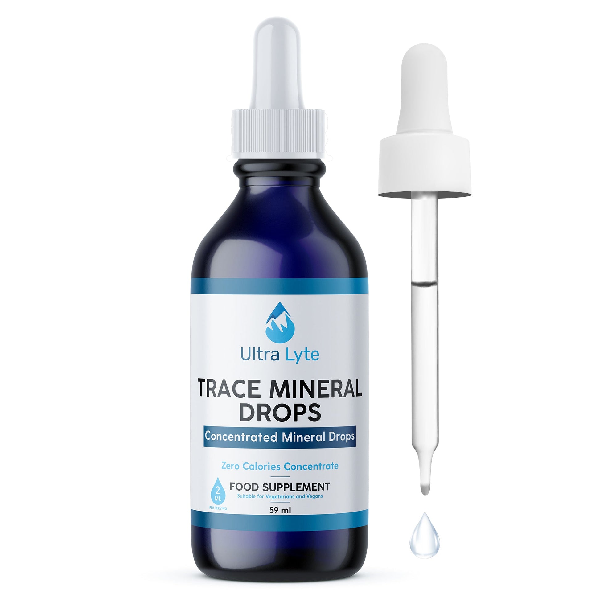 Trace Mineral Drops Glass Bottle - Ultra Lyte